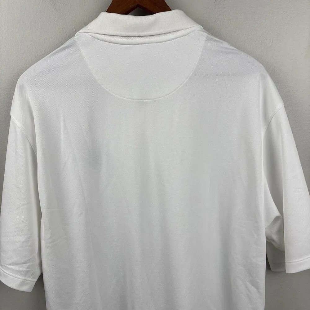 Nike Golf polo men’s Large Fit Dry White World Golf Championships Short Sleeve